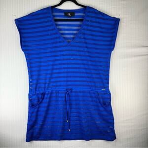 Calvin Klein Royal Blue Swimsuit Coverup Swimwear Women’s Size X-Large Beachwear